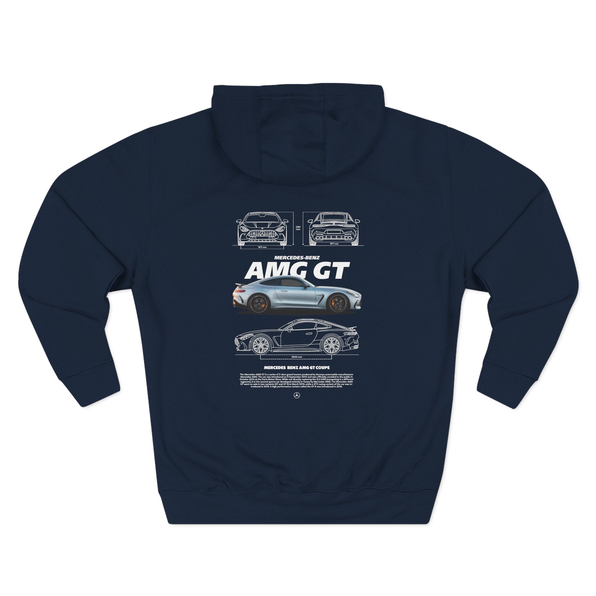 AMG GT Car Hoodie — Racing Sports Coupe Graphic Fleece Hoodie