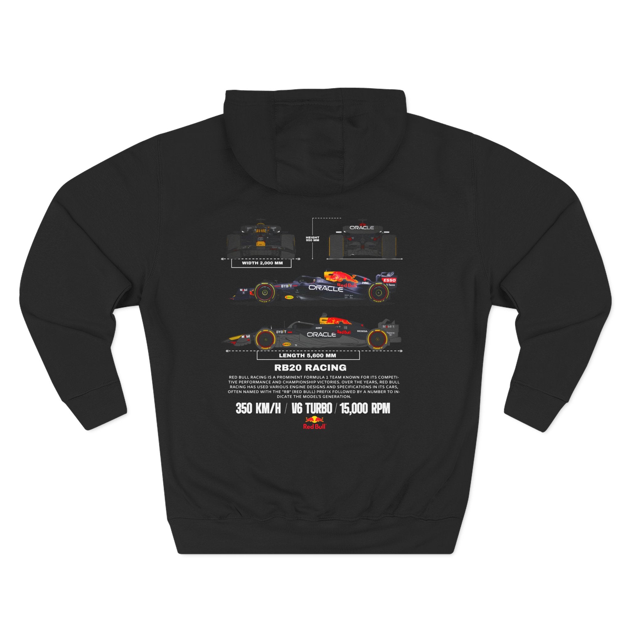 Racing Car Hoodie — Three-Panel Formula Design (Red Bull Inspired)