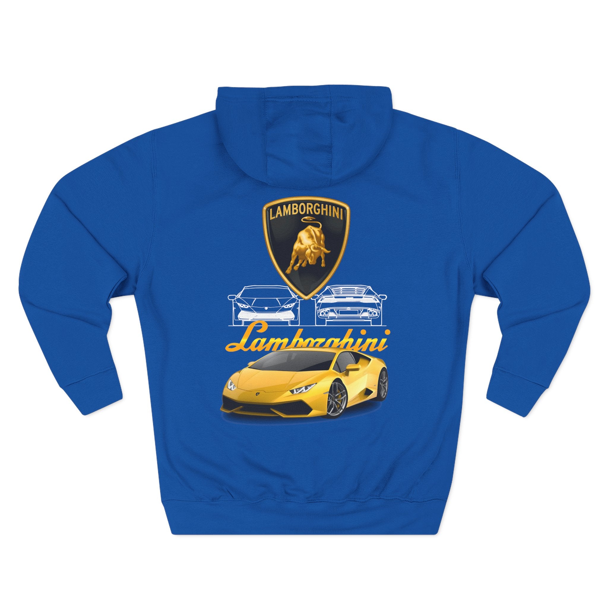 Lamborghini Yellow Supercar Hoodie