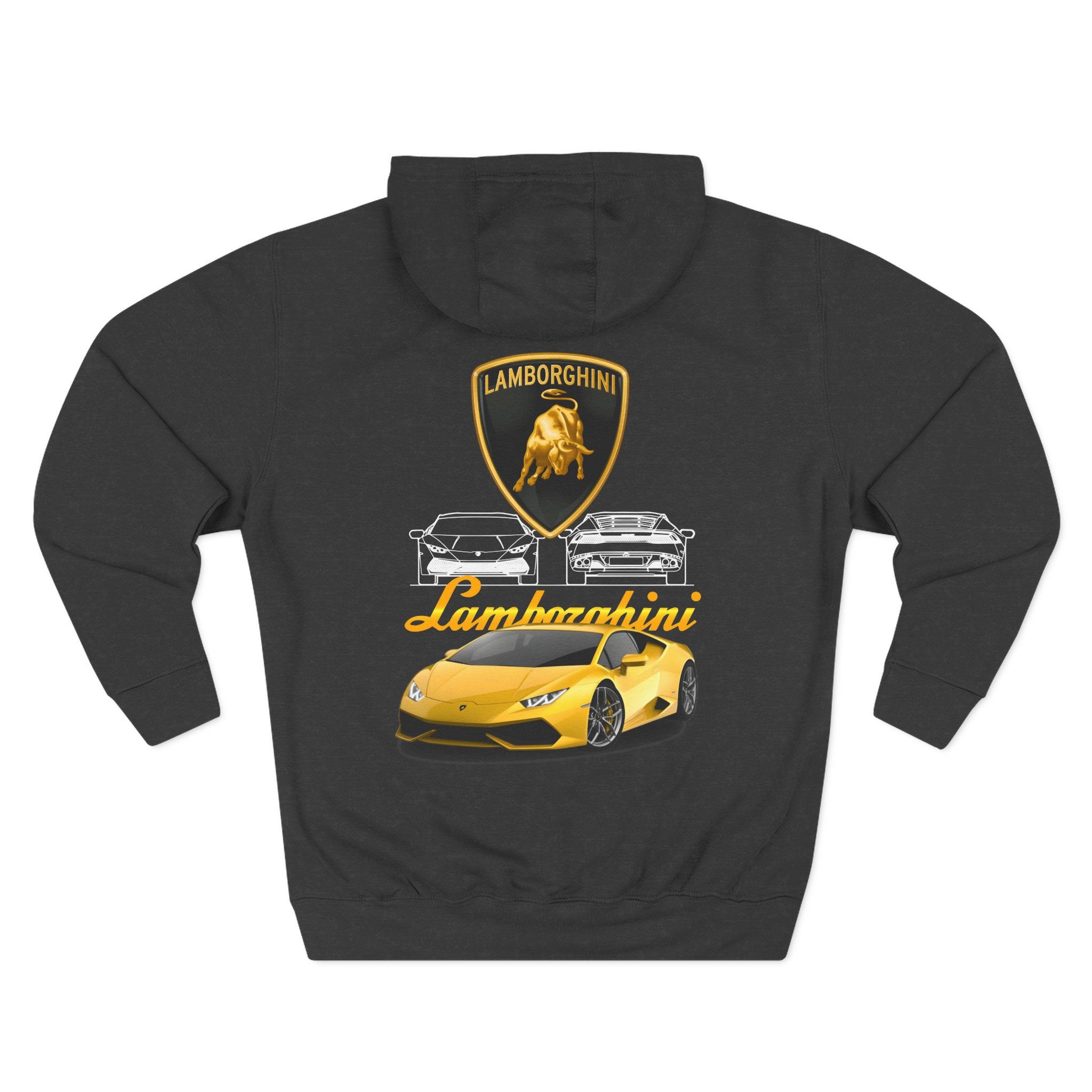 Lamborghini Yellow Supercar Hoodie