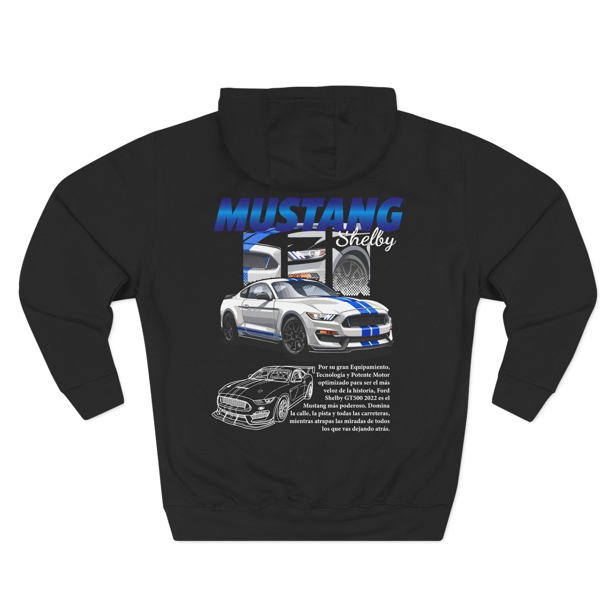 Mustang Graphic Hoodie — Vintage Muscle Car Fleece Pullover