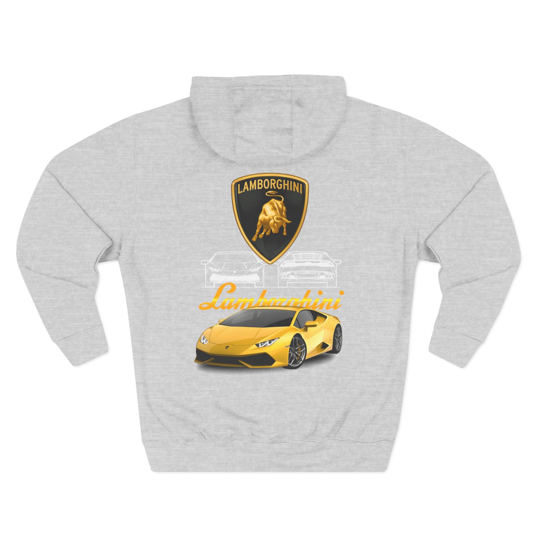 Lamborghini Yellow Supercar Hoodie