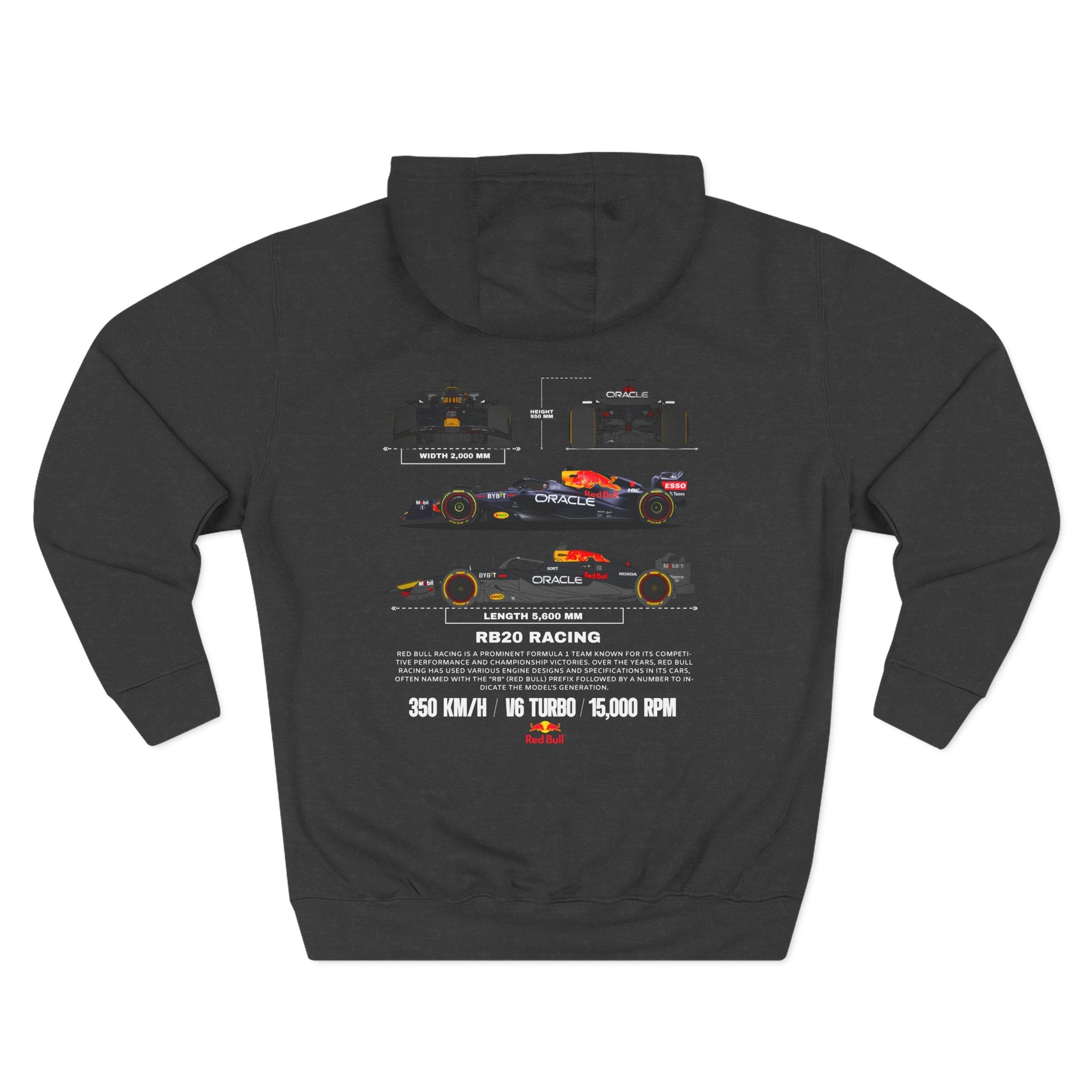 Formula Racing Three-Panel Hoodie — Team Car Lineup Graphic