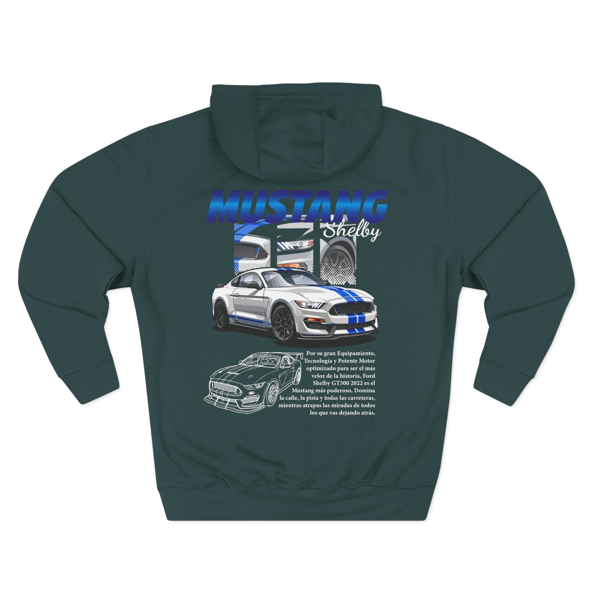 Mustang Graphic Hoodie — Vintage Muscle Car Fleece Pullover