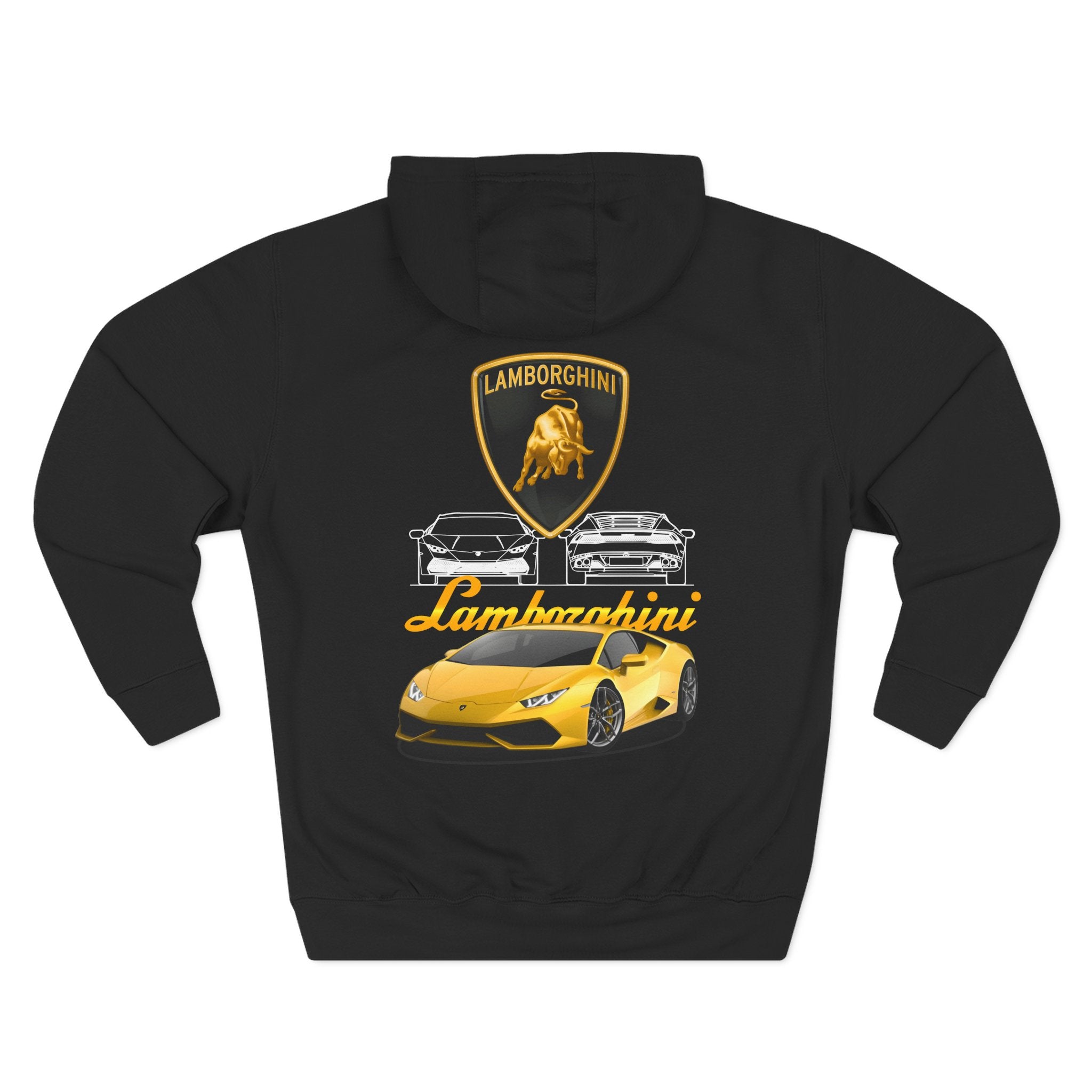 Lamborghini Yellow Supercar Hoodie