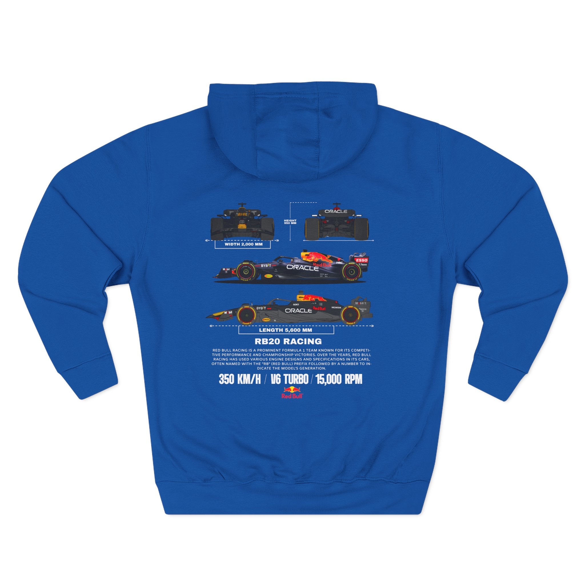 Formula Racing Three-Panel Hoodie — Team Car Lineup Graphic