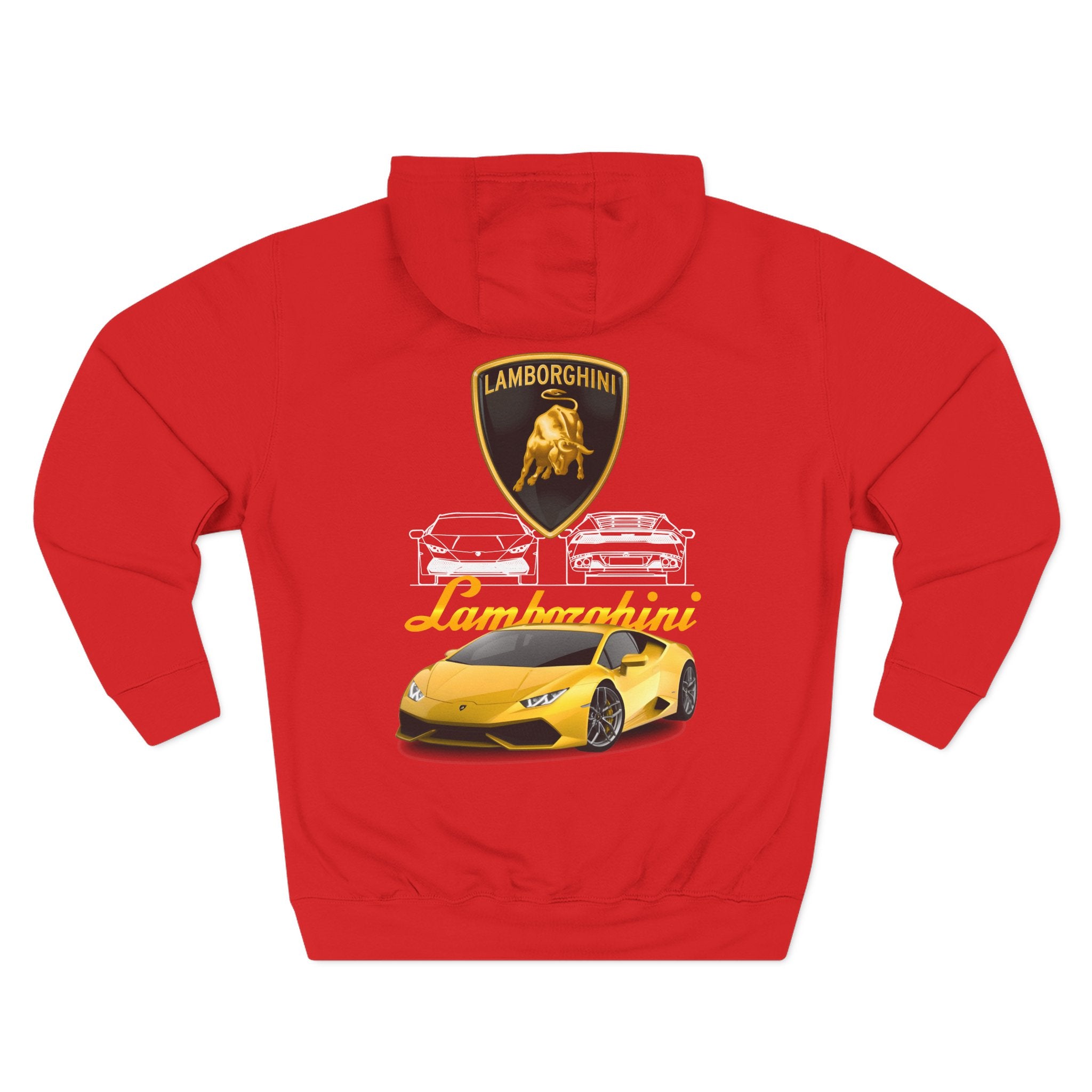 Lamborghini Yellow Supercar Hoodie