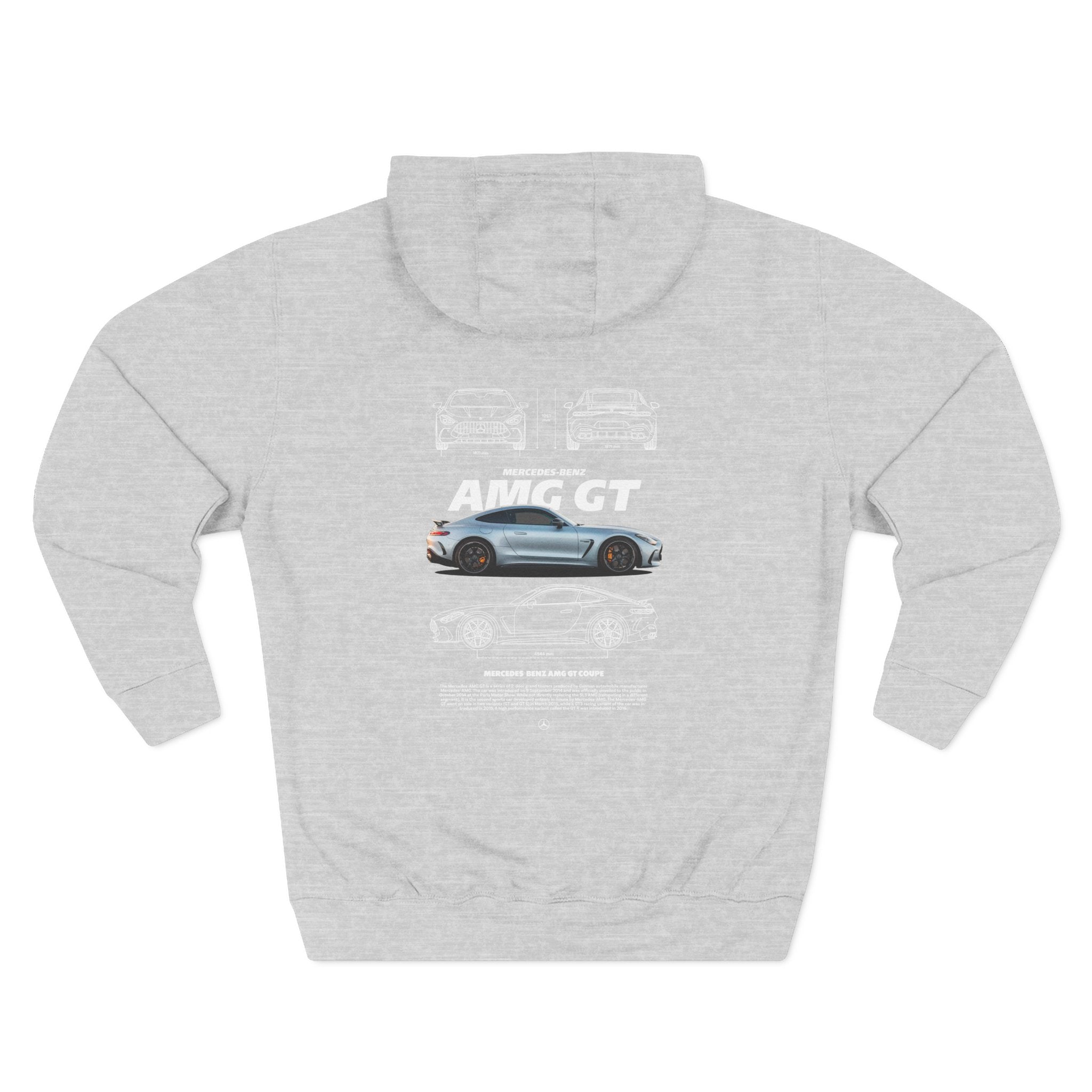 AMG GT Car Hoodie — Racing Sports Coupe Graphic Fleece Hoodie