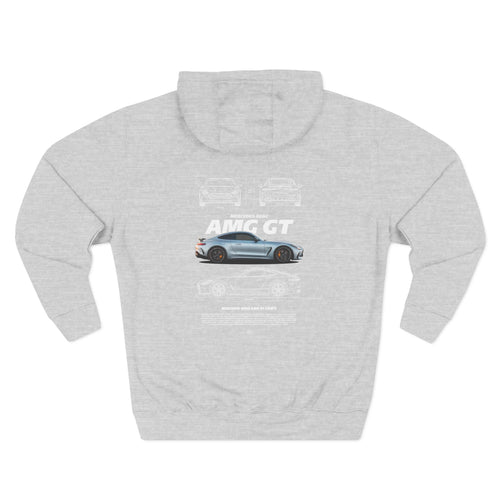 AMG GT Car Hoodie — Racing Sports Coupe Graphic Fleece Hoodie