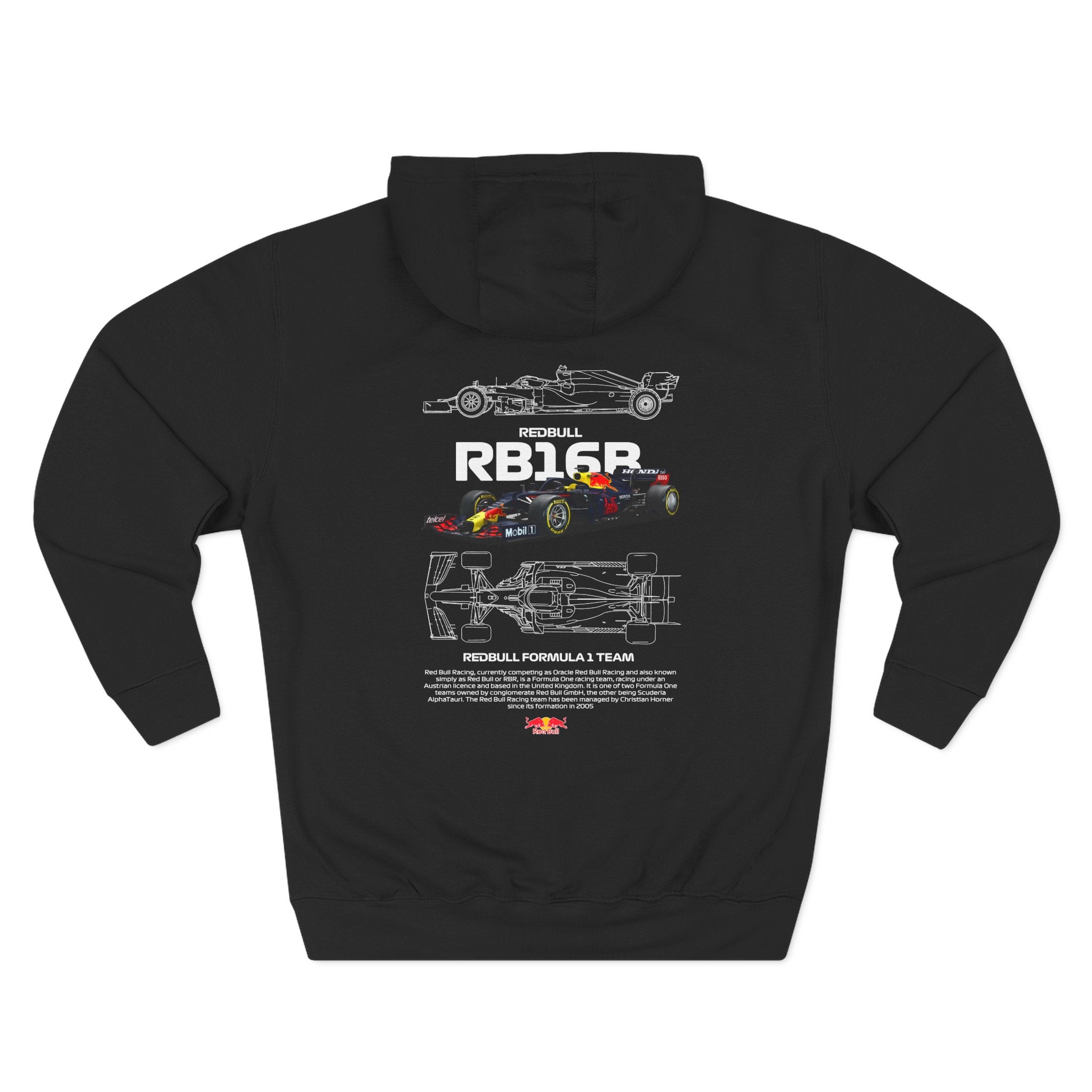 RB16B Formula 1 Racing Hoodie — Red Bull Car Graphic Back Print