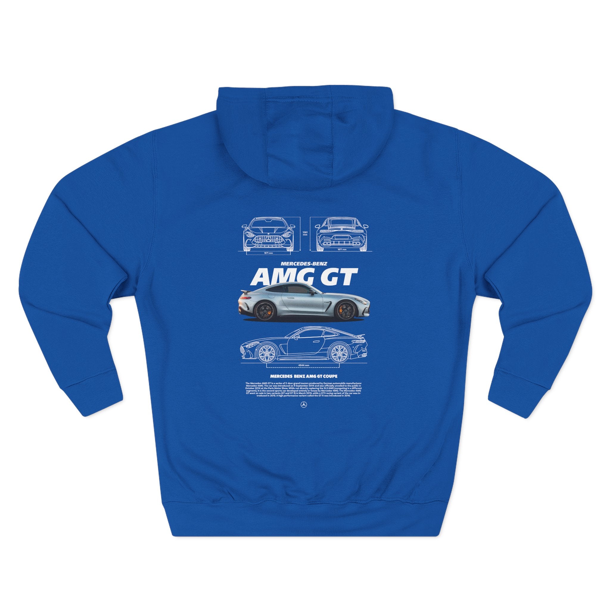 AMG GT Car Hoodie — Racing Sports Coupe Graphic Fleece Hoodie